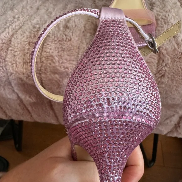 Pink Rhinestone Betsey Johnson Heels - Picture 7 of 11